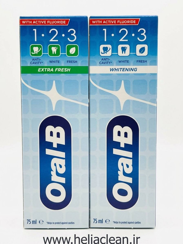 خمیردندان اورال بی مدل Oral B ۱.۲.۳ حجم ۷۵ میلیلیتر