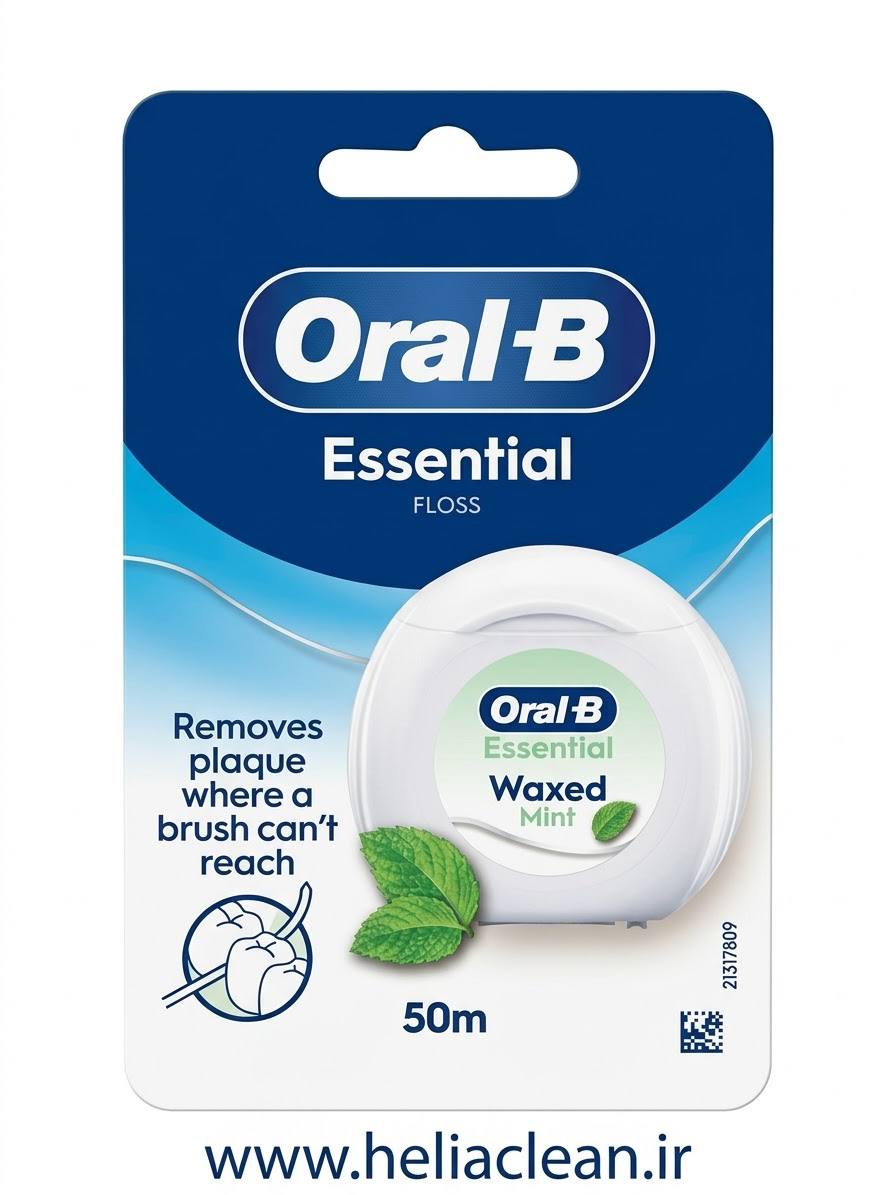 نخ دندان اورال بی مدل Essential Floss حاوی موم نعنا